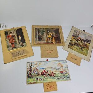1950s Vintage Calendars Collection Of 4 With Photos Great Britain UK